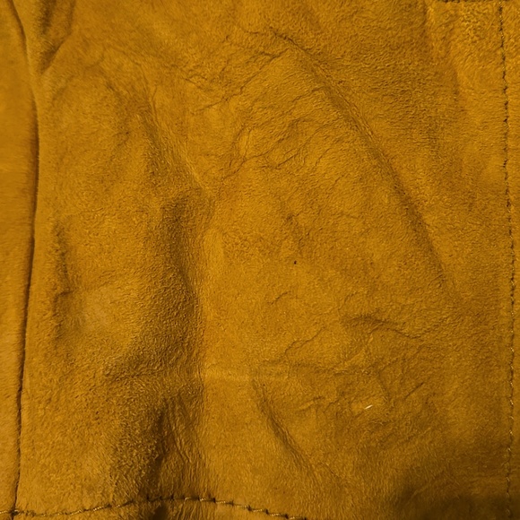 Vintage 1980s LL Bean Pig Suede Leather Work Lined Vest M - Picture 12 of 13